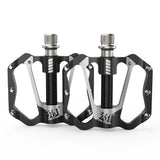 361 ° MTB Flat Pedals Mountain Bike Pedals, 3 Bearings CNC Adult Road Bike Pedals, Bicycle Platform Aluminum Alloy Non-Slip Pedal for Gravel Bike/BMX 9/16"
