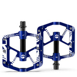 361 ° MTB Flat Pedals Mountain Bike Pedals, 3 Bearings CNC Adult Road Bike Pedals, Bicycle Platform Aluminum Alloy Non-Slip Pedal  9/16"