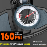361° YQ-60E 160PSI High Pressure Bike Floor Pump with Gauge
