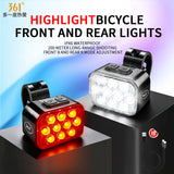 X10-500 10 LED 8+9 Modes Rechargeable Bike Headlight and Taillight