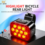 10 LED 8+9 Modes Rechargeable Bike Taillight