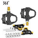 361° Road Bike Clipless Pedals Compatible with SPD-SL Cleats Flat Combo Dual Sides -Carbon Fiber Sealed Bearing Bicycle Pedal Ride with Sneakers/Cycling Shoes