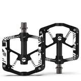 361 ° MTB Flat Pedals Mountain Bike Pedals, 3 Bearings CNC Adult Road Bike Pedals, Bicycle Platform Aluminum Alloy Non-Slip Pedal  9/16"