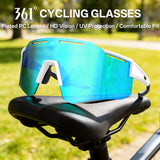 361° Cycling Sunglasses for Men Women, HD Polarized Sports Glasses with UV400 Protection, Lightweight Wraparound Shield Eyewear for Road Bike Riding, MTB, Running, Fishing