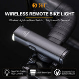 1300/1600/1800 Lumen with 5 Modes Rechargeable Bike Headlight