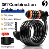 361° YQ-CAL02 4/5-Digital Combination Cable Lock