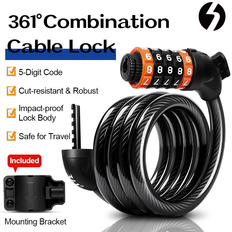 361° YQ-CAL02 4/5-Digital Combination Cable Lock