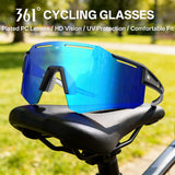 361° Cycling Sunglasses for Men Women, HD Polarized Sports Glasses with UV400 Protection, Lightweight Wraparound Shield Eyewear for Road Bike Riding, MTB, Running, Fishing