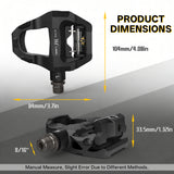 361° Road Bike Clipless Pedals Compatible with SPD-SL Cleats Flat Combo Dual Sides -Carbon Fiber Sealed Bearing Bicycle Pedal Ride with Sneakers/Cycling Shoes