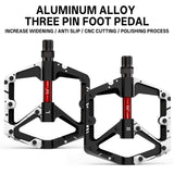 361° Wide Platform Bike Pedals, Aluminum Alloy Flat Pedals with Anti-Slip Pins, Smooth DU+Peilin Bearing System, Lightweight & Durable Design for MTB, Mountain, Commuter & Road Biking