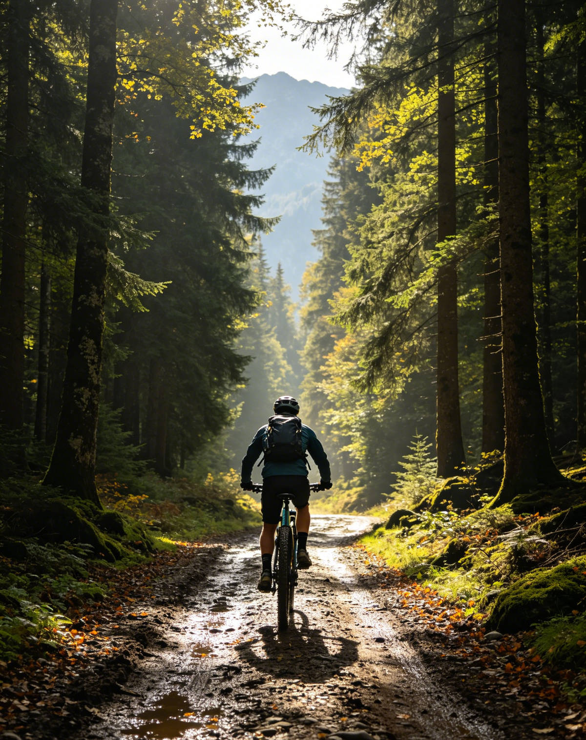 mtb scene in the wood