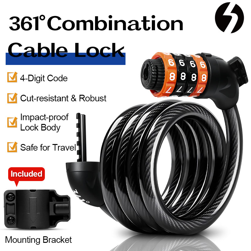 361° YQ-CAL02 4/5-Digital Combination Cable Lock