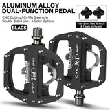 361 °  Mountain Bike Pedals PD-M680 Clip in Clipless Flat Combo Dual Sided - Road Bike MTB Sealed Bearing Bicycle Clips Pedal Compatible with Shimano SPD Cleats