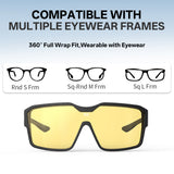 361° Polarized Over Glasses Sunglasses for Men Women, Fit Over Prescription Glasses, Large Frame Myopia Sunglasses, Lightweight Comfort Fit for Driving, Fishing, Sports
