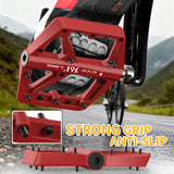 361 ° Mountain Bike Pedals MTB Pedals Flat, Adult Bicycle Road Bike Large Platform Nylon Non-Slip Pedal for Gravel Bike/Hybrid Bike 9/16"