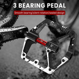 361° Wide Platform Bike Pedals, Aluminum Alloy Flat Pedals with Anti-Slip Pins, Smooth DU+Peilin Bearing System, Lightweight & Durable Design for MTB, Mountain, Commuter & Road Biking