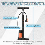 361° YQ-38QB 160PSI High Pressure Floor Pump With Gauge