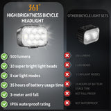 X10-500 10 LED 8+9 Modes Rechargeable Bike Headlight