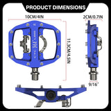 361 °  Mountain Bike Pedals PD-M680 Clip in Clipless Flat Combo Dual Sided - Road Bike MTB Sealed Bearing Bicycle Clips Pedal Compatible with Shimano SPD Cleats
