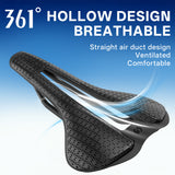 361° YQ-GS800 3D Printed Bike Saddle - Bicycle Nylon 143 2455 mm Bike Seat for Road Bike Mountain Bike Cycling - MTB Gravel Bike Men Women Comfortable Saddles