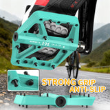 361 ° Mountain Bike Pedals MTB Pedals Flat, Adult Bicycle Road Bike Large Platform Nylon Non-Slip Pedal for Gravel Bike/Hybrid Bike 9/16"