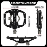 361 °  Mountain Bike Pedals PD-M680 Clip in Clipless Flat Combo Dual Sided - Road Bike MTB Sealed Bearing Bicycle Clips Pedal Compatible with Shimano SPD Cleats