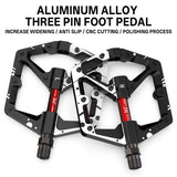 361° Wide Platform Bike Pedals, Aluminum Alloy Flat Pedals with Anti-Slip Pins, Smooth DU+Peilin Bearing System, Lightweight & Durable Design for MTB, Mountain, Commuter & Road Biking