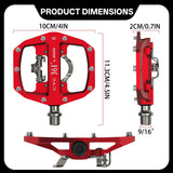 361 °  Mountain Bike Pedals PD-M680 Clip in Clipless Flat Combo Dual Sided - Road Bike MTB Sealed Bearing Bicycle Clips Pedal Compatible with Shimano SPD Cleats