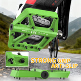 361 ° Mountain Bike Pedals MTB Pedals Flat, Adult Bicycle Road Bike Large Platform Nylon Non-Slip Pedal for Gravel Bike/Hybrid Bike 9/16"