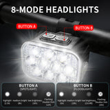 X10-500 10 LED 8+9 Modes Rechargeable Bike Headlight and Taillight