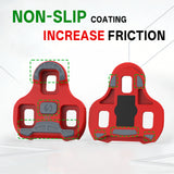 361° Road Cycling Cleats Compatible with Look Keo - 9° Red / 4.5° Grey / 0° Black