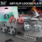 361° Road Cycling Cleats Compatible with Look Keo - 9° Red / 4.5° Grey / 0° Black