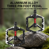 361° Wide Platform Bike Pedals, Aluminum Alloy Flat Pedals with Anti-Slip Pins, Smooth DU+Peilin Bearing System, Lightweight & Durable Design for MTB, Mountain, Commuter & Road Biking