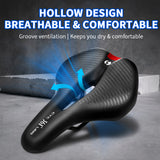 361° YQ-GS100 Comfortable Bike Seat Cushion for Men Women Soft Memory Foam Padded Replacement Seats Fit for Peloton, Exercise Bikes, Ebike,Cruiser