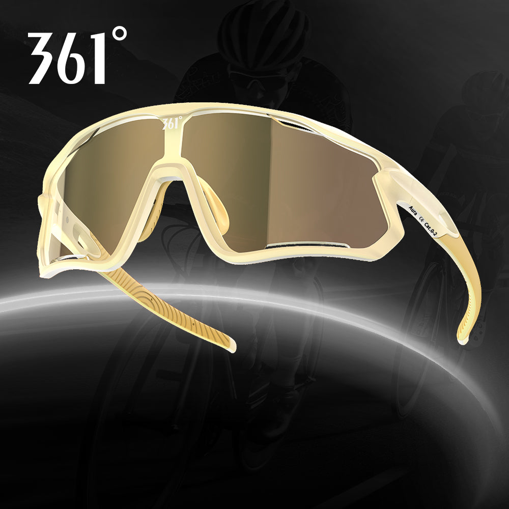 361° Photochromic Cycling Sunglasses for Men Women, Auto-Tinting Sport Glasses with Category 0-2 Lens, Lightweight Wraparound Shield Eyewear for Road Biking, Running, Outdoor Sports