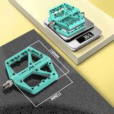 361 ° Mountain Bike Pedals MTB Pedals Flat, Adult Bicycle Road Bike Large Platform Nylon Non-Slip Pedal for Gravel Bike/Hybrid Bike 9/16"