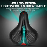 361° Comfortable Bike Seat Cushion for Men Women Wide Bicycle Saddle Soft Memory Foam Padded Replacement Seats Fit for Peloton, Exercise Bikes, Ebike,Cruiser