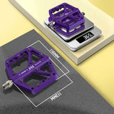 361 ° Mountain Bike Pedals MTB Pedals Flat, Adult Bicycle Road Bike Large Platform Nylon Non-Slip Pedal for Gravel Bike/Hybrid Bike 9/16"