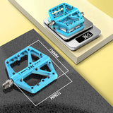 361 ° Mountain Bike Pedals MTB Pedals Flat, Adult Bicycle Road Bike Large Platform Nylon Non-Slip Pedal for Gravel Bike/Hybrid Bike 9/16"