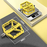 361 ° Mountain Bike Pedals MTB Pedals Flat, Adult Bicycle Road Bike Large Platform Nylon Non-Slip Pedal for Gravel Bike/Hybrid Bike 9/16"