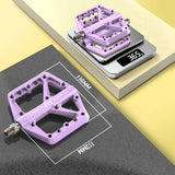 361 ° Mountain Bike Pedals MTB Pedals Flat, Adult Bicycle Road Bike Large Platform Nylon Non-Slip Pedal for Gravel Bike/Hybrid Bike 9/16"