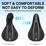 361 ° Bike Seat Cover Bicycle Seat Cushion Comfort Memory Foam Padded for Men Women Extra Soft Bicycle Seat Cover with Drawstring Fit for Stationary Mountain & Road Bikes
