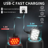 X10-500 10 LED 8+9 Modes Rechargeable Bike Headlight and Taillight