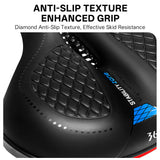 361° Comfortable Bike Seat Cushion for Men Women Wide Bicycle Saddle Soft Memory Foam Padded Replacement Seats Fit for Peloton, Exercise Bikes, Ebike,Cruiser