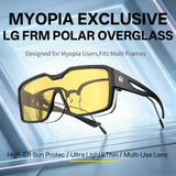 361° Polarized Over Glasses Sunglasses for Men Women, Fit Over Prescription Glasses, Large Frame Myopia Sunglasses, Lightweight Comfort Fit for Driving, Fishing, Sports