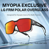 361° Polarized Over Glasses Sunglasses for Men Women, Fit Over Prescription Glasses, Large Frame Myopia Sunglasses, Lightweight Comfort Fit for Driving, Fishing, Sports