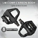 361° Road Bike Clipless Pedals Compatible with SPD-SL Cleats Flat Combo Dual Sides -Carbon Fiber Sealed Bearing Bicycle Pedal Ride with Sneakers/Cycling Shoes