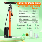 361° YQ-6032B 160PSI High Pressure Bike Floor Pump with Gauge