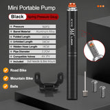 361° YQ-MBP-02 Mini Portable Air Pump With Spring Pressure Gauge 160PSI