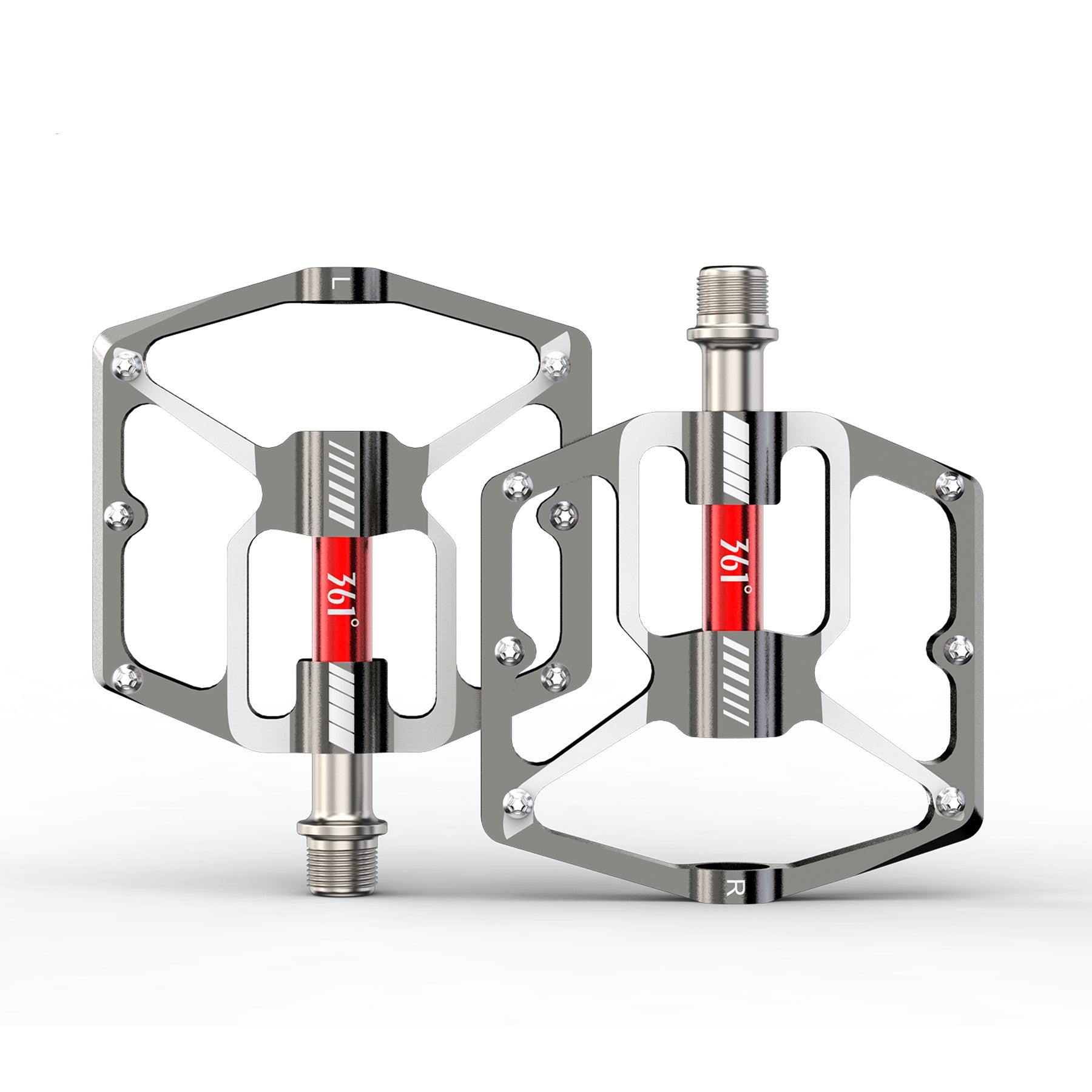 361 °Bike Pedals 9/16 In Bicycle Pedals 3 Sealed Bearings MTB Pedals Wide Platform Pedals for Mountain Bike, BMX, Road Bike Pedals